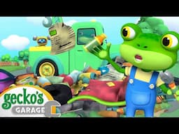 Gecko Goes On a GARBAGE Treasure Hunt | Geckos Garage Stories and Adventures for Kids | Moonbug Kids