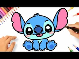 CÓMO DIBUJAR A STITCH FACIL 💗