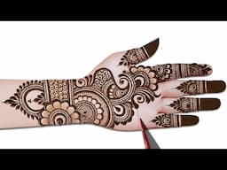 mehndi design front hand| easy & simple mehndi design| latest rabic mehndi| mehndi design