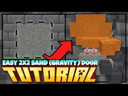 2x2 SAND ( GRAVITY ) DOOR 🚪 Minecraft Bedrock Tutorial 🚪 MCPE,Xbox,PS4,Windows,Switch