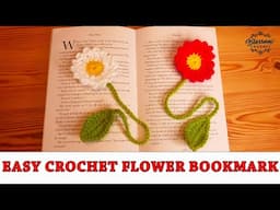 How To Crochet An Easy Flower Bookmark For Beginners And Beyond 📚