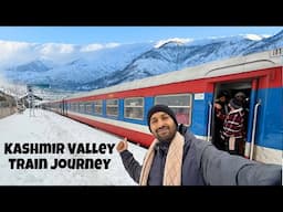 Kashmir Valley Train Journey in Snowfall -7°C *Note This*⚠️