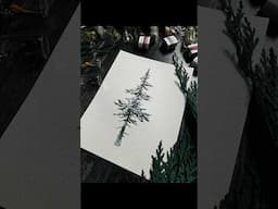 Get the perfect snowy pine tree every time! #watercolor #pinetree #christmastree #watercolortutorial