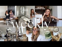 WEEKLY VLOG | weekend in London, blank street TGT bag, the white company haul, pilates & a home day