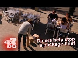 Diners help stop a package-swiping thief