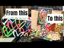 Upcycled Ephemera/Turning Shoe Box Graffiti into Junk Journal Gold!