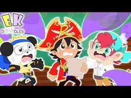 Pirate Ryan battles and hunts for treasure! | Cartoon animation for kids