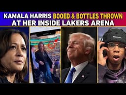 Kamala Harris BOOED OUT OF ARENA & BOTTLES THROWN At Her After Spotted In CHEAPEST SEATS