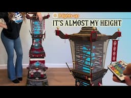 I made a giant light-up Skyview Tower from Tears of the Kingdom