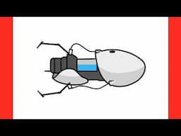 How to draw a Portal Gun step by step / drawing portal 2 gun easy