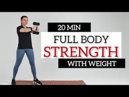 20 min STANDING FULL BODY STRENGTH  WORKOUT / With Dumbbells / FAT BURN  / Home workout