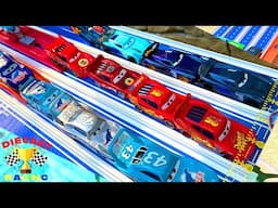 DISNEY CARS DIECAST LIGHTNING, JACKSON, AND THE KING LAUNCHERS