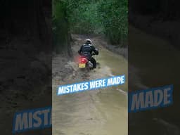 Drowning a bike in a big puddle (Triumph Scrambler 1200X) #motorcycles #motorbikes #adventurebime