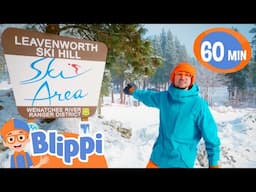 Playing in the Snow - Tubing Down the Mountain | Blippi | Shows for Kids - Explore With Me!