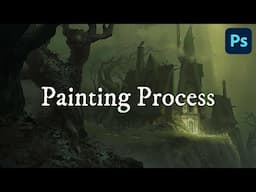 Turning Dad's Sketch Into A Dark Fantasy Painting - Process And Thoughts