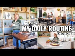 MY DAILY ROUTINE FOR 2025 & A BIG ANNOUNCEMENT!! 7AM MORNING ROUTINE | CLEANING & ORGANIZING ROUTINE