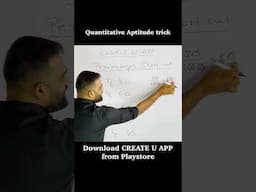 Aptitude Trick 1 | CREATE U APP | Crisna Chaitanya Reddy