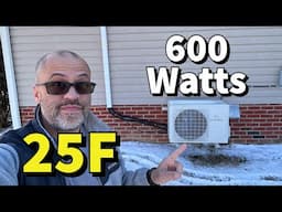 Cold Weather Power Consumption Test EG4 12K BTU Mini Spilt - How many watts used?