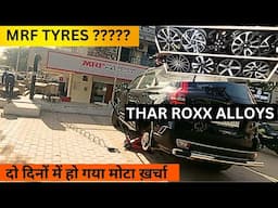 Scorpio N tyres MRF Thar ke alloys hi alloys gurgaon में