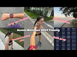 BOSTON MARATHON 2024 TRAINING DAY. Long run workout, running fuel, post run recovery, HR data.