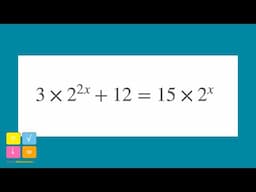 Exponential Equation Hidden Quadratic - How to Solve - Video 2