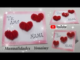 💖 CORAZONES CON LIMPIA PIPAS 💕  PARA TARJETA EXPRES PARA EL DIA DE LAS MADRES O SAN VALENTIN