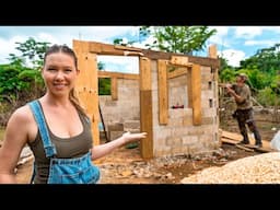 DIY FORMS AND HAND POURING CONCRETE ON OUR ABANDONED DREAM PROPERTY!