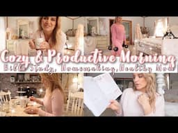 COZY & PRODUCTIVE at Home| Bible Study, Homemaking, Healthy Morning Routine (STAY AT HOME MOM) VLOG