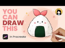 How to Draw a Cute Onigiri in Procreate | Easy Tutorial for Beginners | Rice Ball