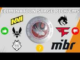 Perfect World Shanghai Major: Elimination Stage Pickems