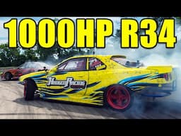 Insane Drift Tandems with my 1000HP R34!