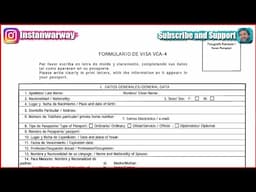 Filling Nicaragua visa application form step by step