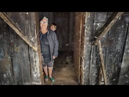 A Russian Babushka lives with her grandson in a barn and his mother lives in the house.