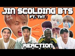 OUR FIRST TIME WATCHING JIN SCOLDING BTS MEMBERS ft TXT