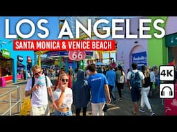 LOS ANGELES 🇺🇸 Epic Sunset 4K Walking Tour at Venice Beach & Santa Monica Pier