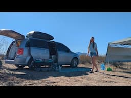 From One Van Life Meetup to the Next! | Setting Up My Minivan Camper at Ironwood 2025 🌵