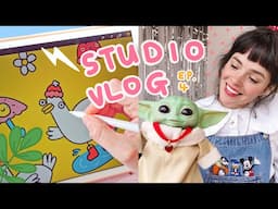 Studio Vlog 🦆✨ Designing a new product from beginning to end!😊✏️+ Baby Yoda comes to work with me 🐸😁