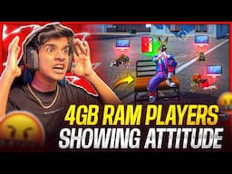 📲🤬4GB RAM PLAYERS SHOWING 😤ATTITUDE | 4 VS 4🔥 | FREE FIRE IN TELUGU #dfg #freefire