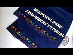 Beautiful hand embroidery tutorial for beginners