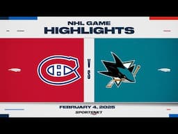 NHL Highlights | Canadiens vs. Sharks - February 4, 2025