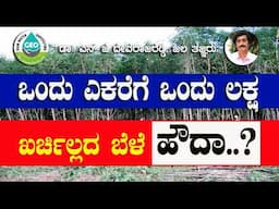 ಒಂದು ಎಕರೆಗೆ ಒಂದು  ಲಕ್ಷ  ಖರ್ಚಿಲ್ಲದೆ ಬೆಳೆ ಹೌದೇ..!!  dr ದೇವರಾಜ ರೆಡ್ಡಿ ಜಲತಜ್ಞರು