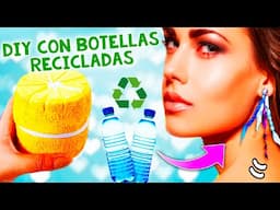 IDEAS para RECICLAR una BOTELLA de PLASTICO ¡¡Haz PENDIENTES y ANILLOS!! IDEAS para hacer BISUTERÍA