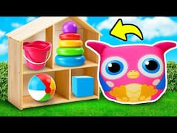 Hophop Explora a Floresta e Decora uma Casa na Árvore! Vídeo Infantil