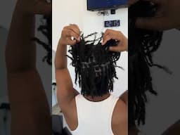 My 1st loc retwist #locjourney #naturalhair #shorts