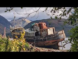 Abandoned Shipwreck in the Scottish Highlands