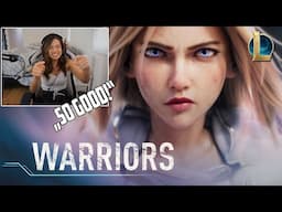 Pokimane Reacts To Warriors | Season 2020 Cinematic - League of Legends (ft. 2WEI and Edda Hayes)