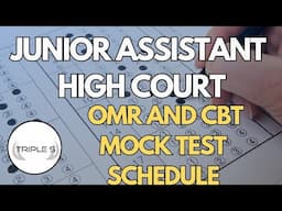 Junior Assistant High Court OMR and CBT Test Schedule @TripleSClasses