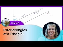 Exterior angles of a triangle plus unknown angle problems (8th grade math)