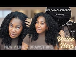 This is my hair😍New Upgraded V Part Wig Install|Natural V Line&Drawstring|Ft.UNice