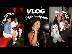 VLOG: roadtrip to wisconsin, 24th birthday & seeing my niece for the first time in a year!!